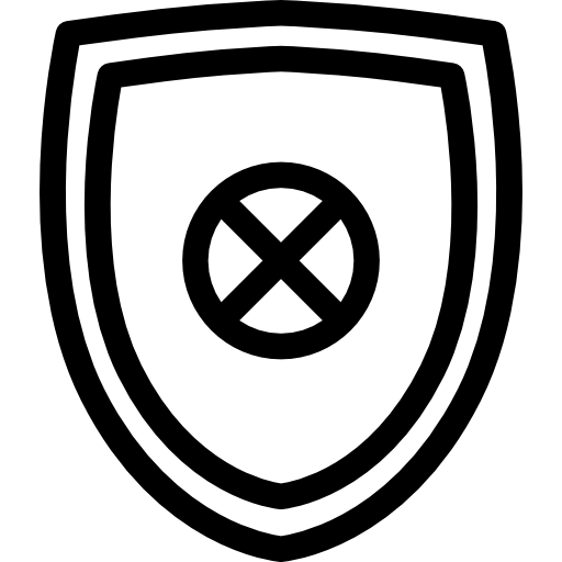 Shield with Cancel Symbol